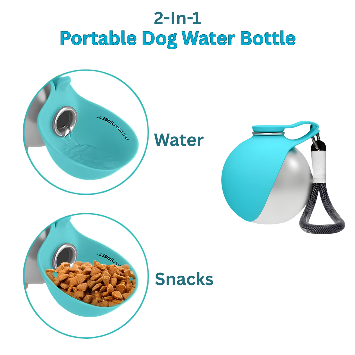 2-In-1 Portable Dog Water Bottle